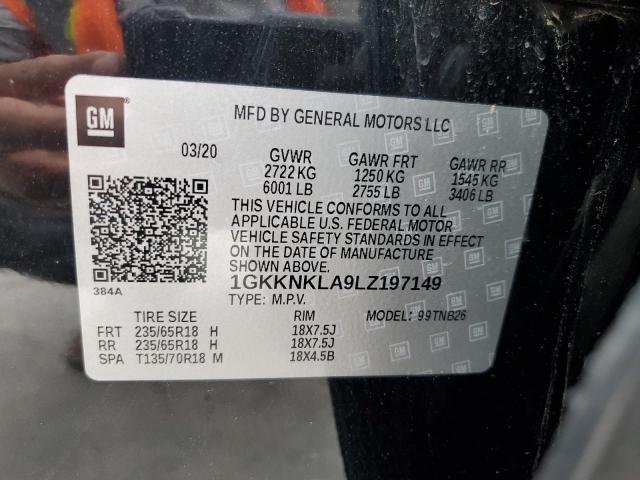 1GKKNKLA9LZ197149 GMC ACADIA SLE