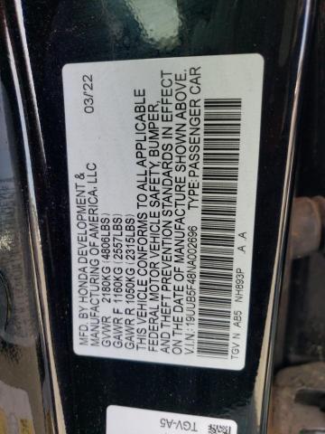 19UUB5F48NA002696 Acura Tlx Technology