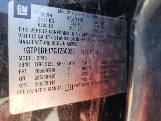 1GTP6DE17G1260020 GMC CANYON SLT