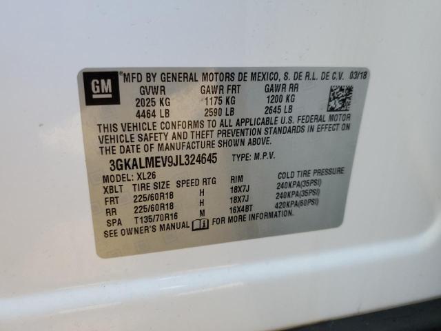 3GKALMEV9JL324645 GMC Terrain Sle