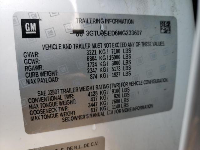 3GTU9BED6MG233607 GMC Sierra K1500 Sle