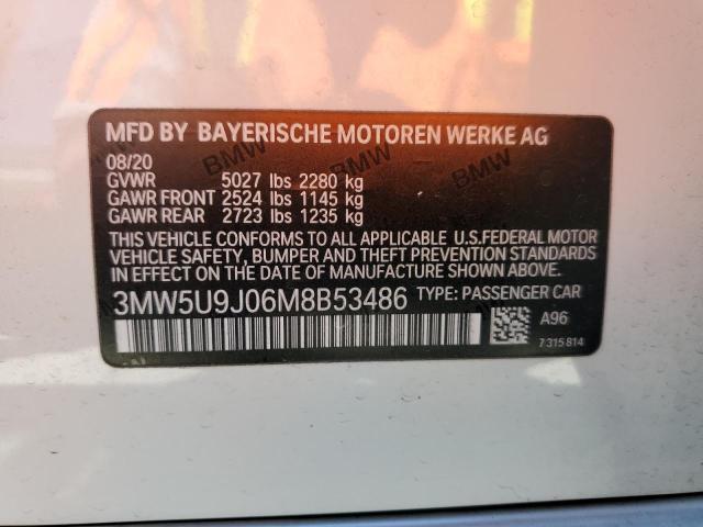 3MW5U9J06M8B53486 BMW M340XI