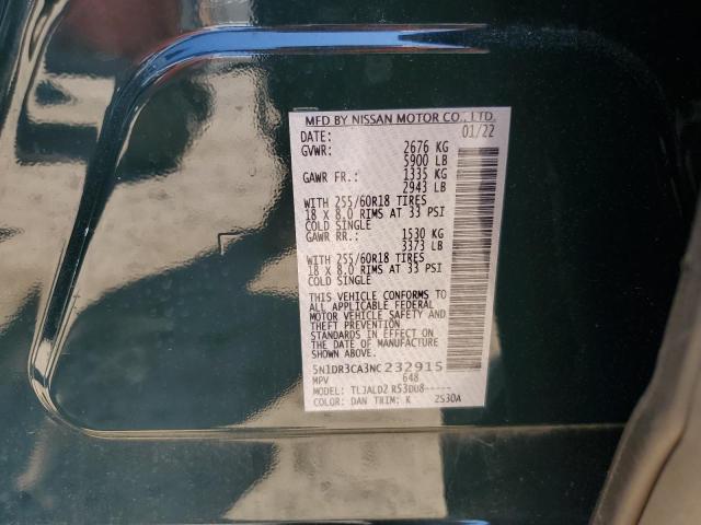5N1DR3CA3NC232915 Nissan Pathfinder Sl