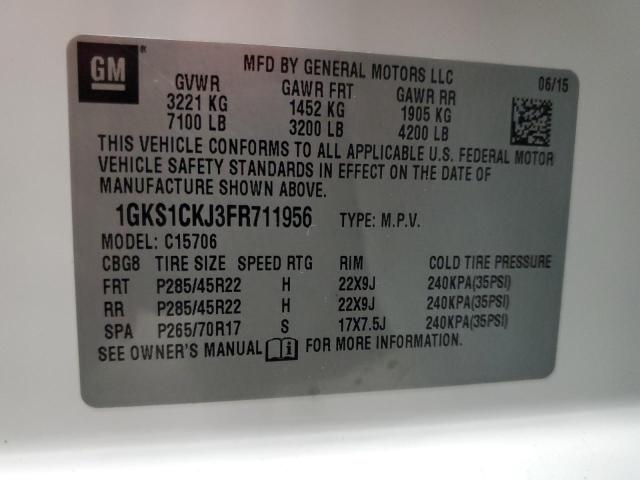 1GKS1CKJ3FR711956 GMC YUKON DENALI
