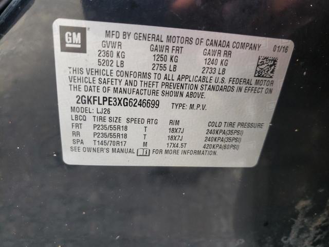 2GKFLPE3XG6246699 GMC Terrain Slt