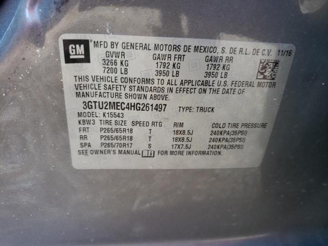 3GTU2MEC4HG261497 GMC Sierra K1500 Sle