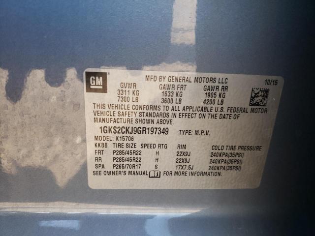 1GKS2CKJ9GR197349 GMC YUKON DENALI