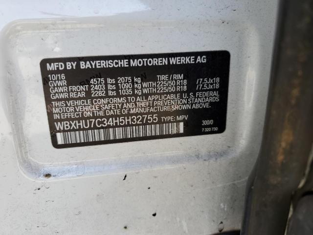 WBXHU7C34H5H32755 BMW X1 Sdrive28i