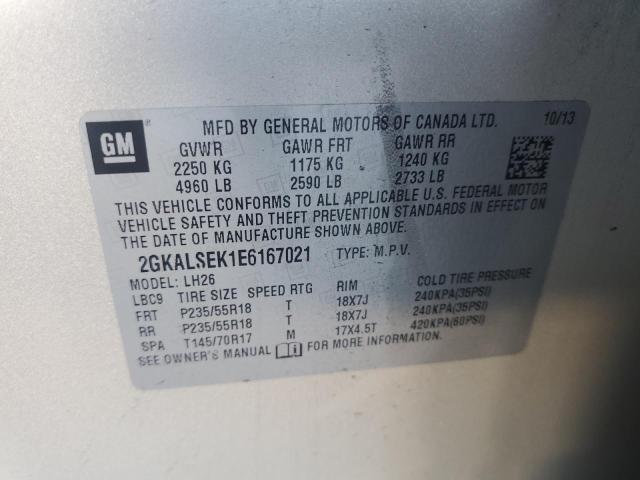 2GKALSEK1E6167021 GMC Terrain Slt