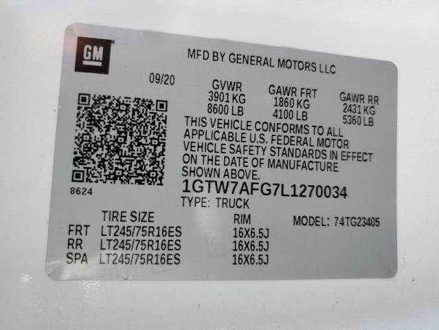 1GTW7AFG7L1270034 GMC Savana G2500