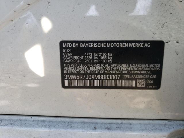 3MW5R7J0XM8B83807 BMW 330XI