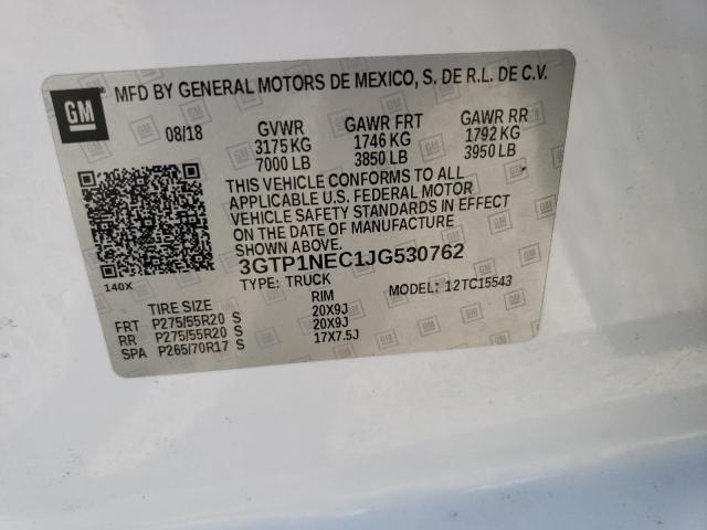 3GTP1NEC1JG530762 GMC Sierra C1500 Slt