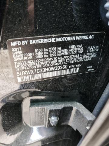 5UXWX7C33H0W39360 BMW X3 Xdrive35i