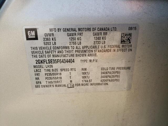 2GKFLSE35F6434404 GMC Terrain Slt