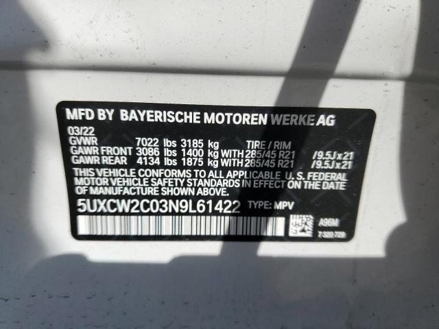 5UXCW2C03N9L61422 BMW X7 Xdrive40i