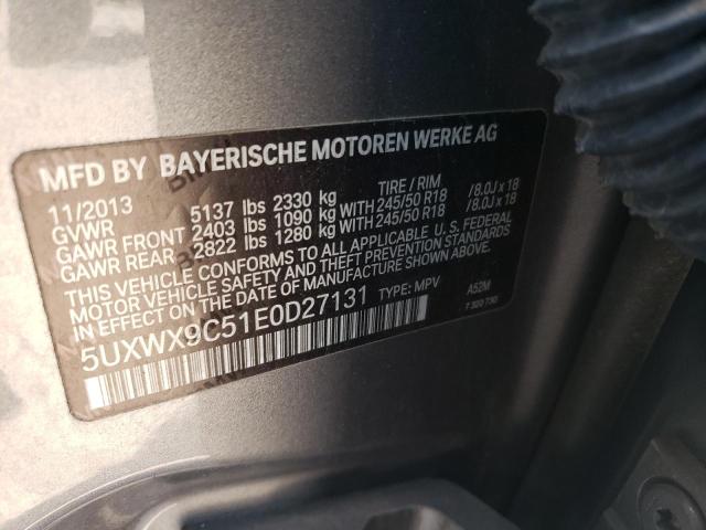 5UXWX9C51E0D27131 BMW X3 Xdrive28i