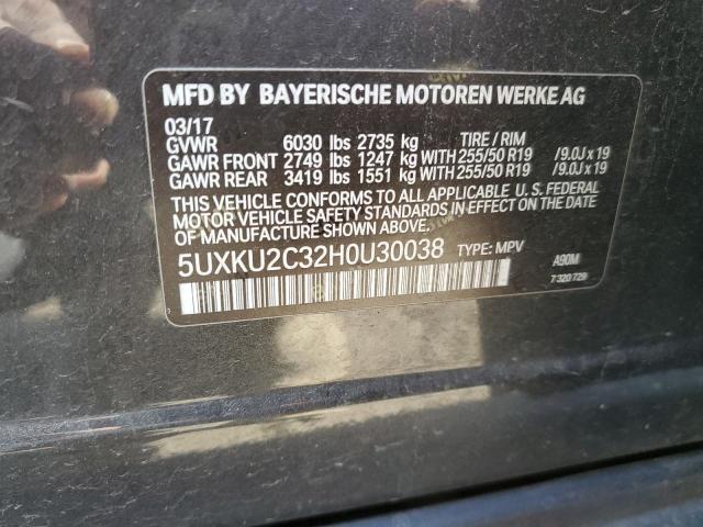 5UXKU2C32H0U30038 BMW X6 Xdrive35i