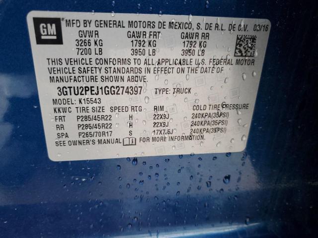 3GTU2PEJ1GG274397 GMC Sierra K1500 Denali