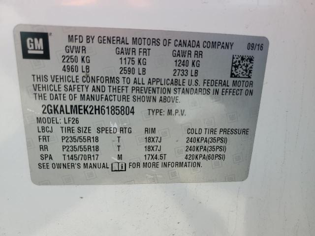 2GKALMEK2H6185804 GMC Terrain Sle