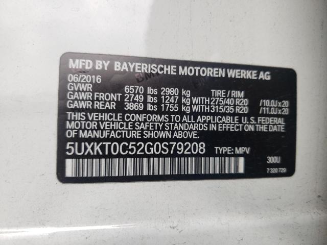 5UXKT0C52G0S79208 BMW X5 Xdr40e