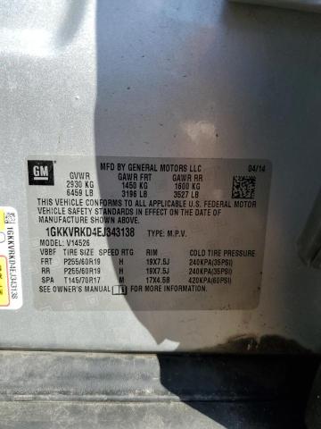 1GKKVRKD4EJ343138 GMC Acadia Slt-1