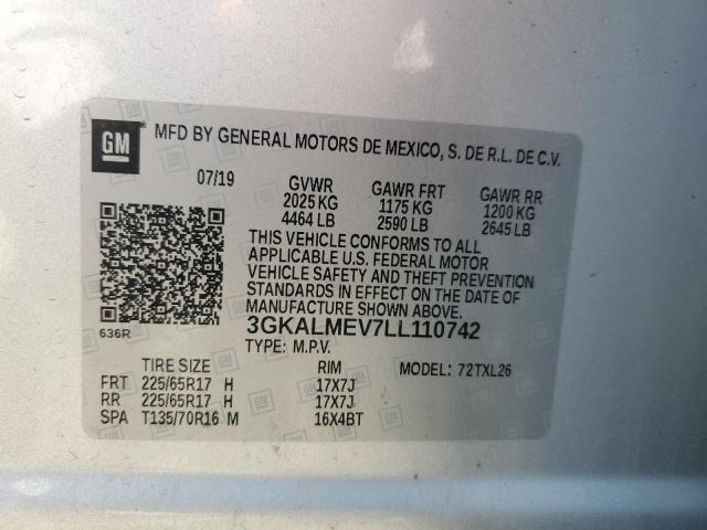 3GKALMEV7LL110742 GMC Terrain Sle