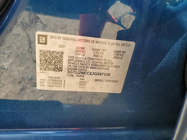 3GTU2NEC1JG247150 GMC Sierra K1500 Slt