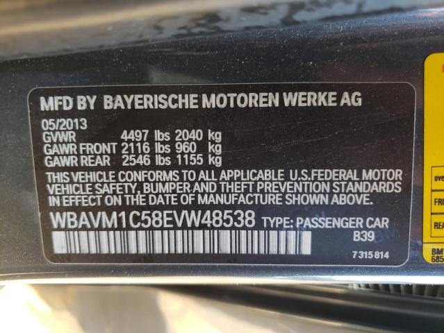 WBAVM1C58EVW48538 BMW X1 Sdrive28i