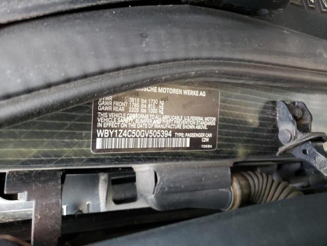 WBY1Z4C50GV505394 BMW I3 REX