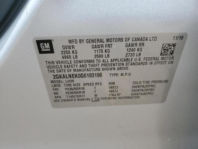 2GKALNEK0G6183196 GMC Terrain Sle