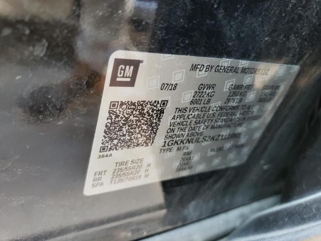 1GKKNULS2KZ111991 GMC Acadia Slt-1