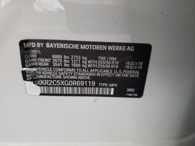 5UXKR2C5XG0R69119 BMW X5 Sdrive35i
