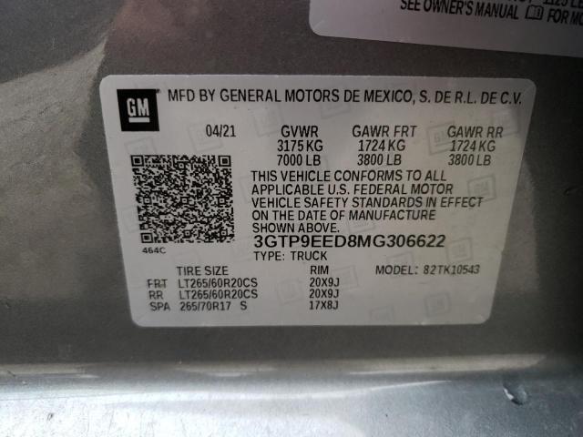 3GTP9EED8MG306622 GMC Sierra K1500 At4