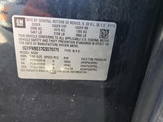 3GYFNBE37GS576076 Cadillac Srx Luxury Collection