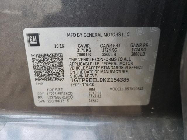 1GTP9EEL9KZ154385 GMC Sierra K1500 At4