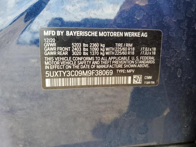 5UXTY3C09M9F38069 BMW X3 Sdrive30i
