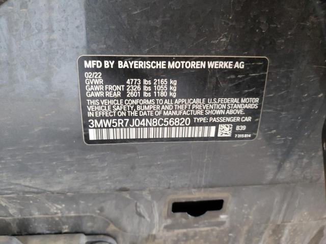3MW5R7J04N8C56820 BMW 330XI