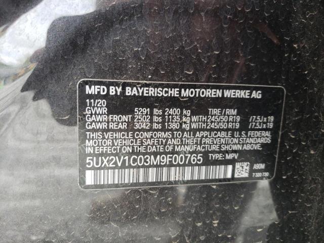 5UX2V1C03M9F00765 BMW X4 Xdrive30i