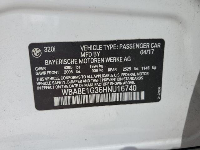 WBA8E1G36HNU16740 BMW 320 I