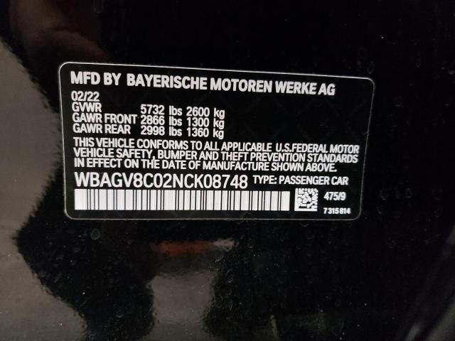 WBAGV8C02NCK08748 BMW M850XI
