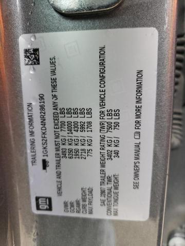 1GKS2FKD4NR286190 GMC Yukon Xl K1500 Sle