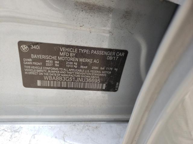 WBA8B3G51JNU36695 BMW 340 I