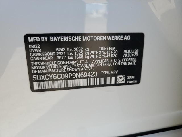 5UXCY6C09P9N69423 BMW X6 Xdrive40i