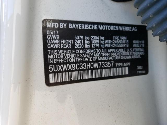 5UXWX9C33H0W73357 BMW X3 Xdrive28i