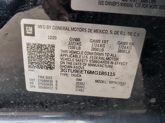 3GTU9EET6MG185115 GMC Sierra K1500 At4