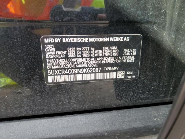 5UXCR4C09N9K62087 BMW X5 Sdrive 40i