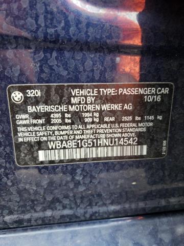 WBA8E1G51HNU14542 BMW 320 I