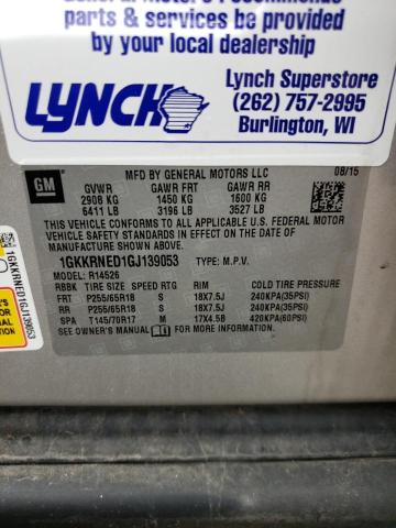 1GKKRNED1GJ139053 GMC ACADIA SLE