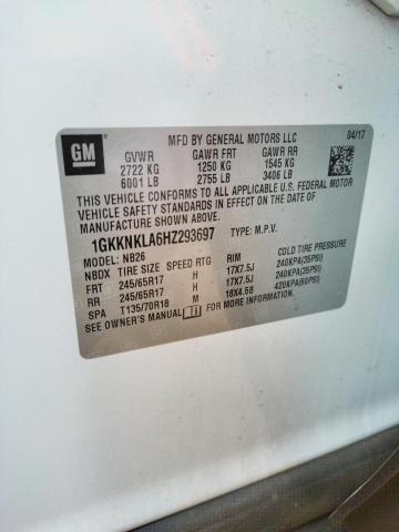 1GKKNKLA6HZ293697 GMC ACADIA SLE