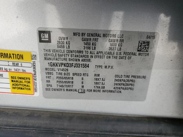 1GKKVPKD3FJ331584 GMC ACADIA SLE